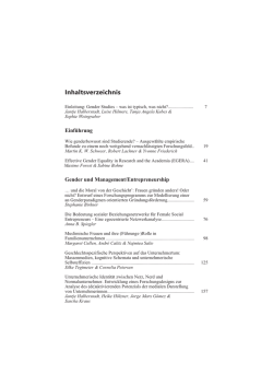 Inhaltsverzeichnis - Verlag Barbara Budrich