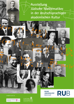 Ausstellung Jüdische Mathematiker in der deutschsprachigen