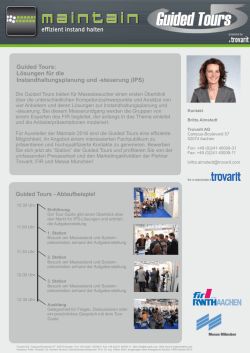 Guided Tours auf der maintain 2016 - IT