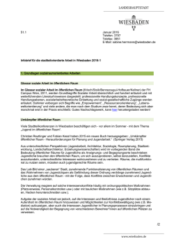 Infobrief f&uuml;r die stadtteilorientierte Arbeit in Wiesbaden 1/2016