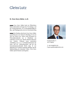 Dr. Sven Gerry G&auml;hler, LL.B.