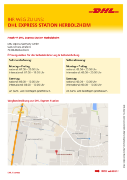 IHR WEG ZU UNS: DHL EXPRESS STATION HERBOLZHEIM