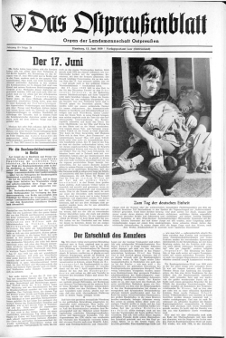 Der 17. Juni Der Entschluß des Kanzlers