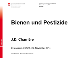 Bienen und Pestizide - Akademie der Naturwissenschaften Schweiz