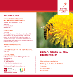 eInfach BIenen halten&ndash; eIn Imkerkurs