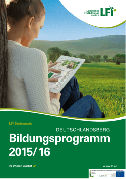 Bildungsprogramm 2015/16