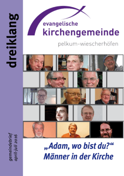 DREIKLANG Heft 1-2016 - Evangelische Kirchengemeinde Pelkum