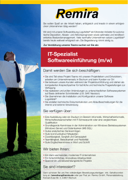IT-Spezialist Softwareeinführung (m/w)