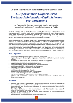 IT-Spezialistin/IT-Spezialisten