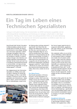 Ein Tag im Leben eines Technischen Spezialisten