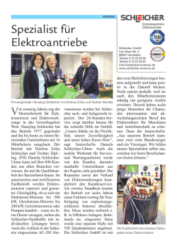 Spezialist für Elektroantriebe