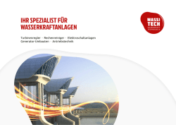 IHR SPEZIALIST F&Uuml;R WASSERKRAFTANLAGEN