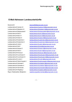 E-Mail-Adressen Landesunterkünfte