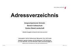 Adressverzeichnis - AVS - Kanton Basel