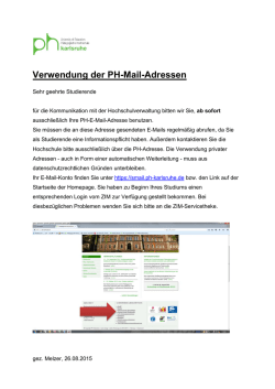 Verwendung der PH-Mail-Adressen