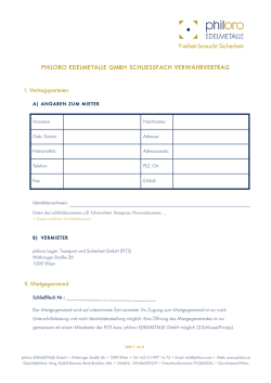 PHILORO EDELMETALLE GMBH SCHLIESSFACH