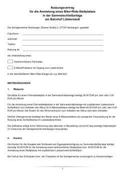 Nutzungsvertrag Sammelschließanlage Lübberstedt