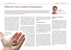 Effizientes Trade-Compliance-Management
