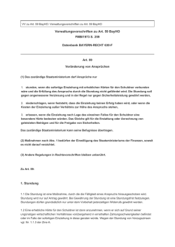 Verwaltungsvorschriften zu Art. 59 BayHO