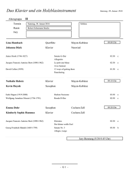 Duo Klavier und ein Holzblasinstrument