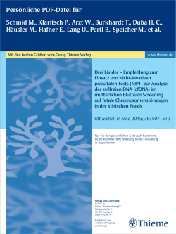 Persönliche PDF-Datei für Schmid M., Klaritsch P., Arzt W