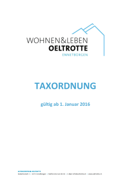 Taxordnung - Altersheim Oeltrotte