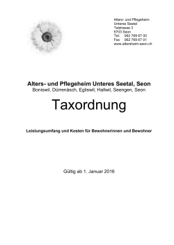 Taxordnung 2016