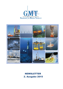 NEWSLETTER 2. Ausgabe 2015 - Gesellschaft für Maritime Technik
