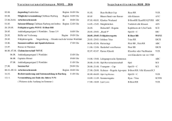 S egelsporttermine RGR 2016 V ereinsveranstaltungen WSVE 2016
