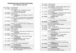 Gottesdienstordnung vom M&auml;rz 2016 - Kirchschlag in der Buckligen