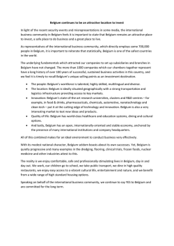 Joint Response &ndash; Belgium Bashing
