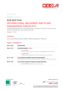 aussen wirtschaft b2b meeting international machinery and plant