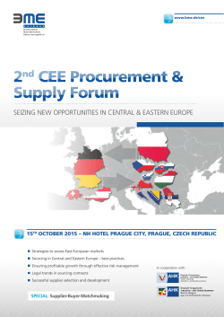 2nd CEE Procurement & Supply Forum