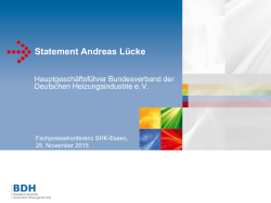 Statement Andreas Lücke