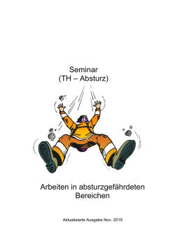 Seminar (TH &ndash; Absturz) Arbeiten in absturzgef&auml;hrdeten Bereichen