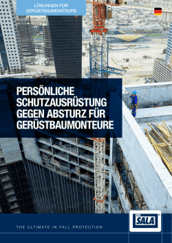 PERSÖNLICHE SCHUTZAUSRÜSTUNG GEGEN ABSTURZ FÜR