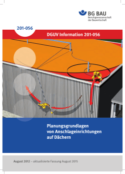 Planungsgrundlagen von Anschlageinrichtungen auf D&auml;chern