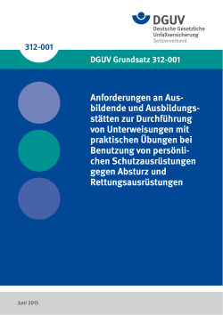 DGUV Grundsatz 312-001