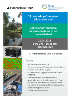 22. Workshop Computer- Bildanalyse und unbemannte