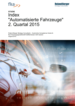 Index "Automatisierte Fahrzeuge"