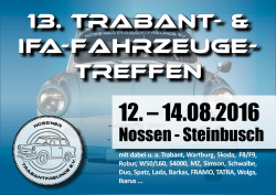 13. Trabant- & IFA-Fahrzeuge- Treffen