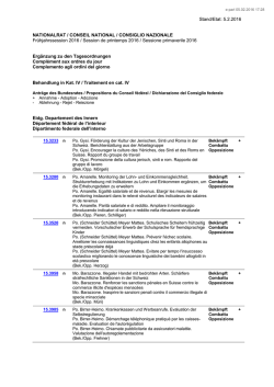 Interventions parlementaires relevant du DFI