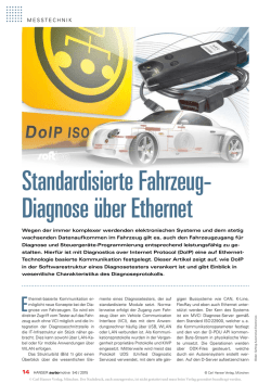 Standardisierte Fahrzeug- Diagnose &uuml;ber Ethernet