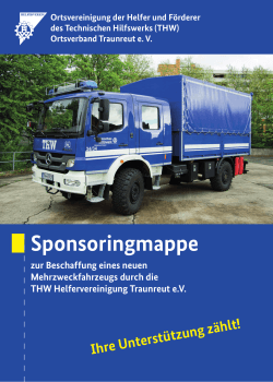 Sponsoringmappe - THW OV Traunreut