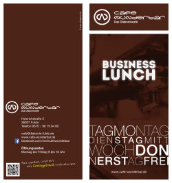 Business Lunch - Café Wunderbar