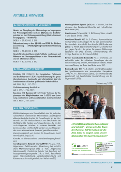 Literaturschau 2015-3 - Institut für Anwaltsrecht