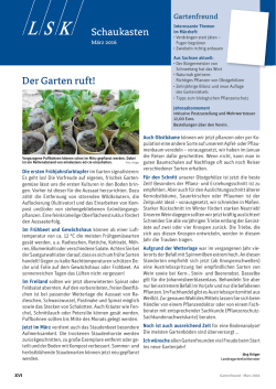 Schaukasten Der Garten ruft!