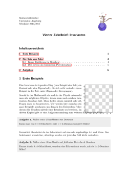 Invarianten - am Institut für Mathematik der Universität Augsburg
