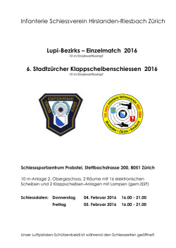 Infanterie Schiessverein Hirslanden-Riesbach Z&uuml;rich Lupi