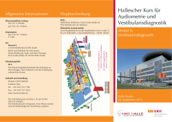 Hallescher Kurs f&uuml;r Audiometrie und Vestibularisdiagnostik